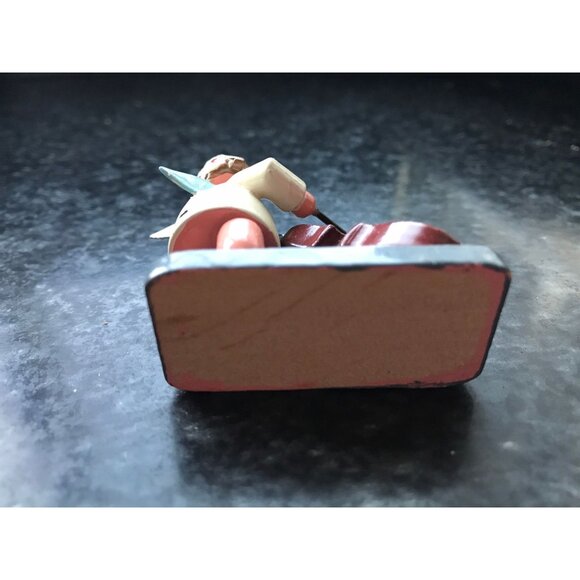 Vtg Christmas Wooden Music Angel Playing The Cello Erzgebirge Made In Germany - Picture 8 of 10